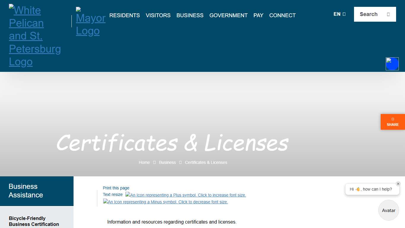 Certificates & Licenses